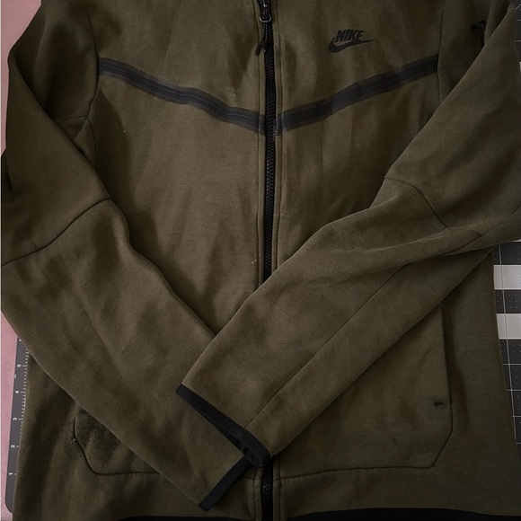 Nike Other - Nike Green Zip-Up Sweater with Stand-Up Collar